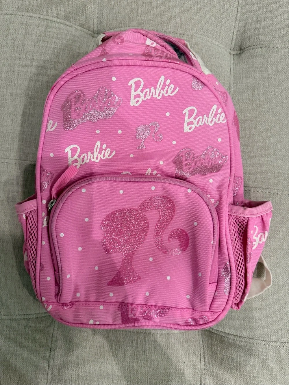Pottery Barn Kids Pink Glitter Logo Mini Backpack